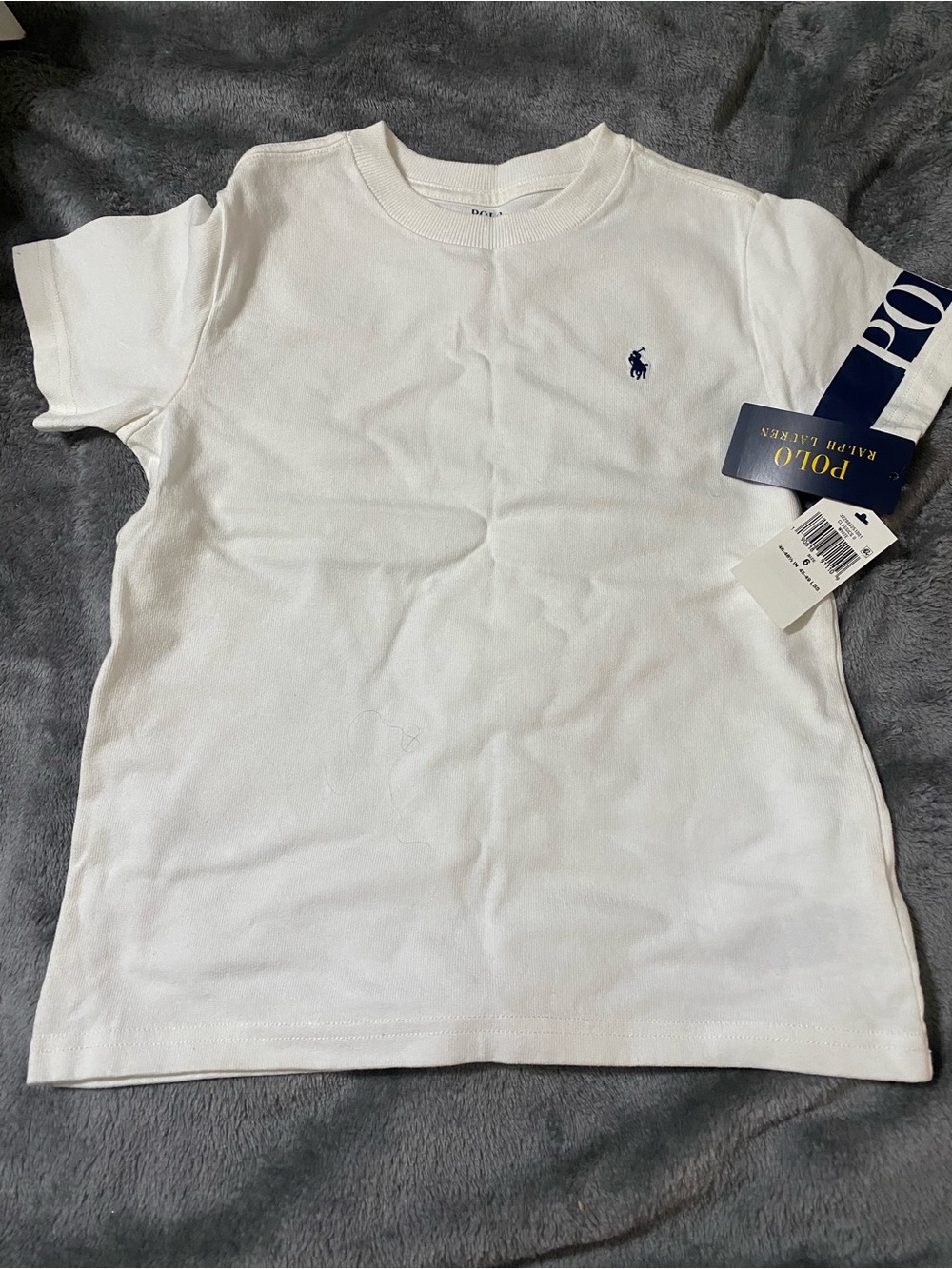 Polo by Ralph Lauren White Tee with Navy Pony Logo